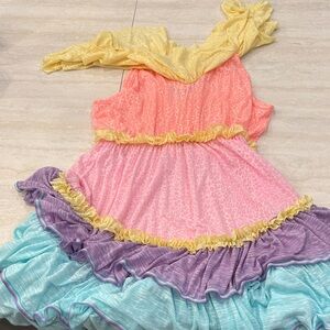 Pitusa Multicolor Ruffle Swim Coverup